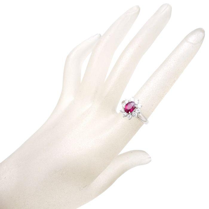 リング 指輪 ルビー1.30ct ダイヤモンド0.65ct 10号 Pt900プラチナ 
