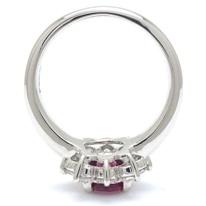 リング 指輪 ルビー1.30ct ダイヤモンド0.65ct 10号 Pt900プラチナ 
