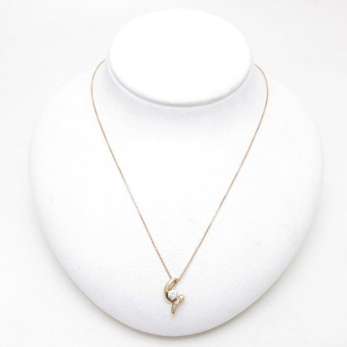ダイヤモンドネックレス K18YG ダイヤモンド0.18ct 18金イエロー