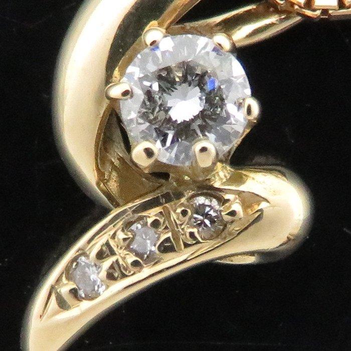 ダイヤモンドネックレス K18YG ダイヤモンド0.18ct 18金イエロー