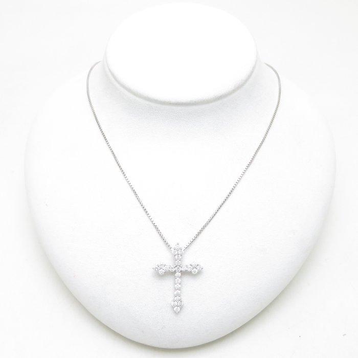 ダイヤモンドクロス ネックレス 一粒ダイヤモンド1.00ct 1カラット 