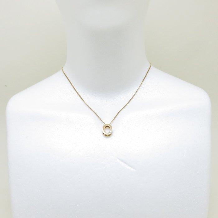 ダイヤモンドネックレス K18YG ダイヤモンド0.10ct イエローゴールド 