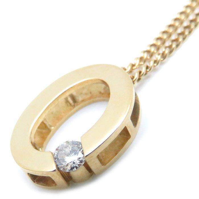 ダイヤモンドネックレス K18YG ダイヤモンド0.10ct イエローゴールド 