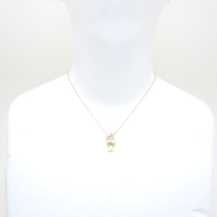 ダイヤモンド ネックレス 猫モチーフ キャット K18YG イエローゴールド / 74703【中古】_1