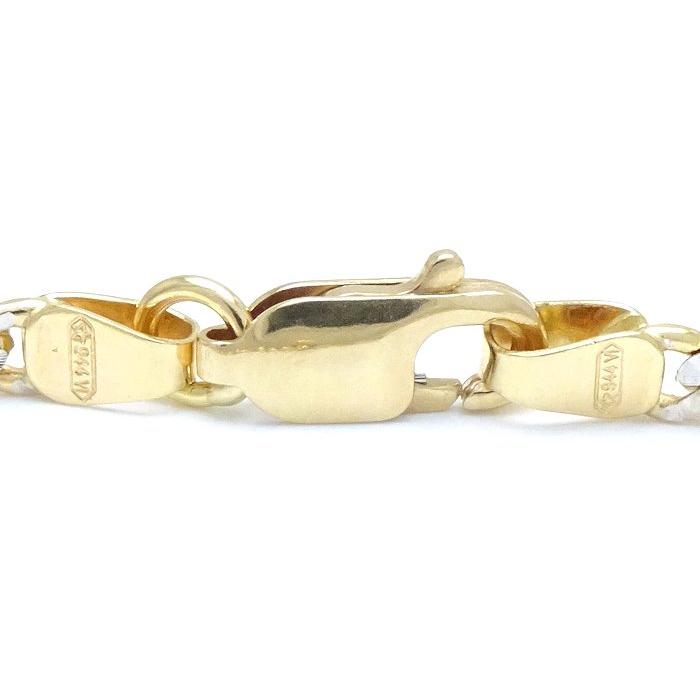 チェーン ネックレス 49.5cm 10.8グラム コンビカラー K18YG イエロー  