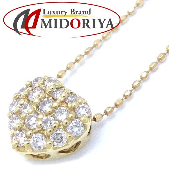 ハート ダイヤモンド ネックレス ダイヤモンド0.30ct K18YG イエロー 