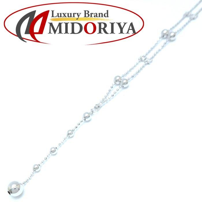 ボールチェーン Y字 ネックレス K18WG ホワイトゴールド/75544【中古  