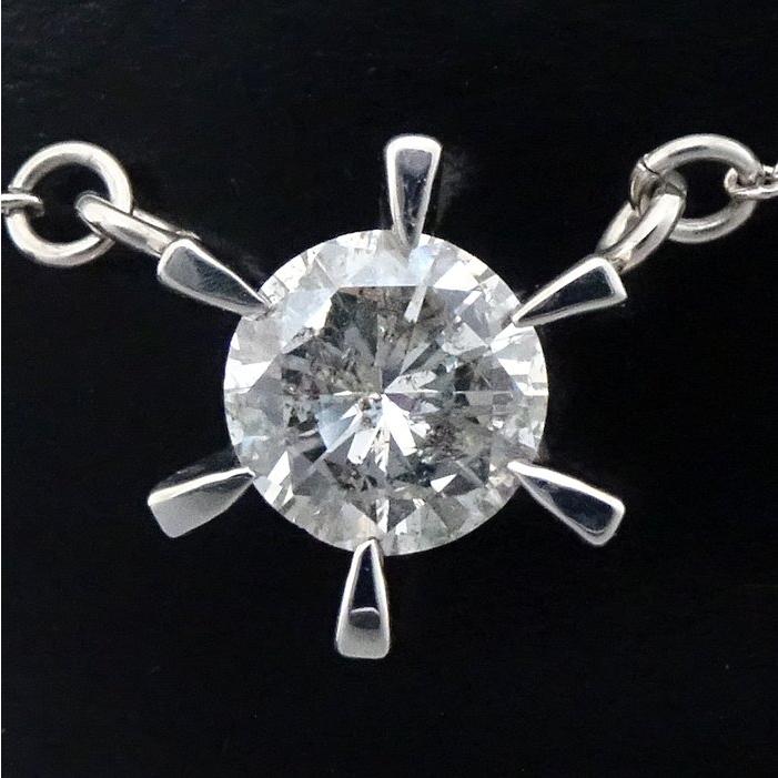 ダイヤモンド ネックレス 一粒ダイヤモンド0.53ct Pt900プラチナxPt850 
