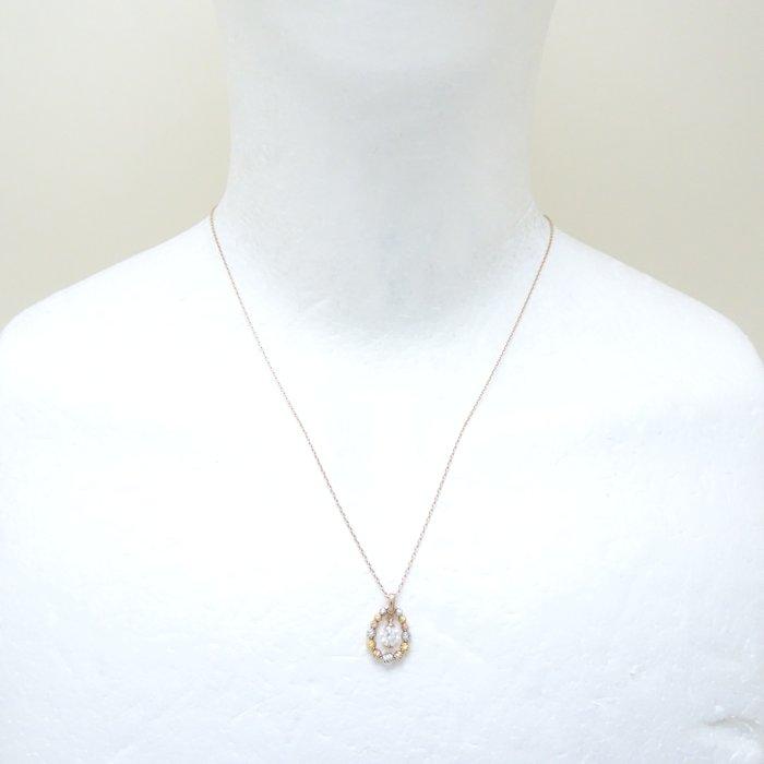 ダイヤモンド ネックレス ダイヤモンド0.32ct K18スリーカラーゴールド 