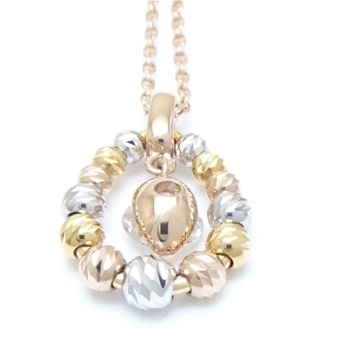 ダイヤモンド ネックレス ダイヤモンド0.32ct K18スリーカラーゴールド 