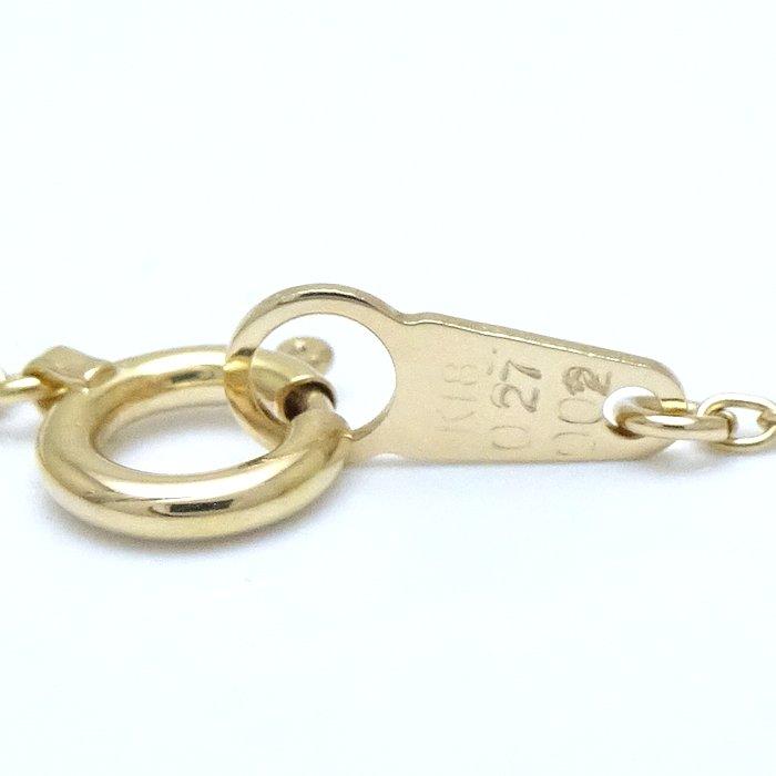 ネックレス サファイヤ0.27ct ダイヤモンド0.02ct K18YG イエローゴールド/75859【中古】