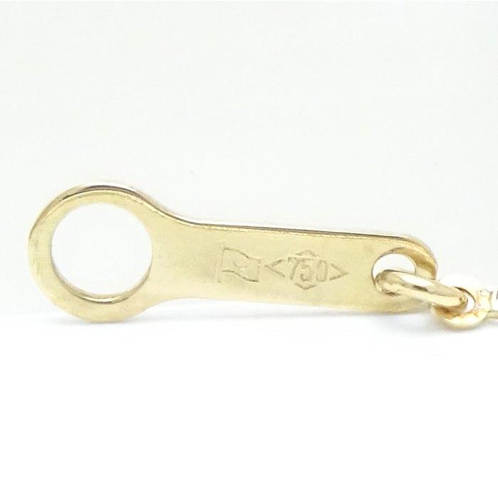 ダイヤモンド クロス ネックレス ダイヤモンド0.30ct K18YG イエローゴールドxPt900プラチナ /75880【中古】