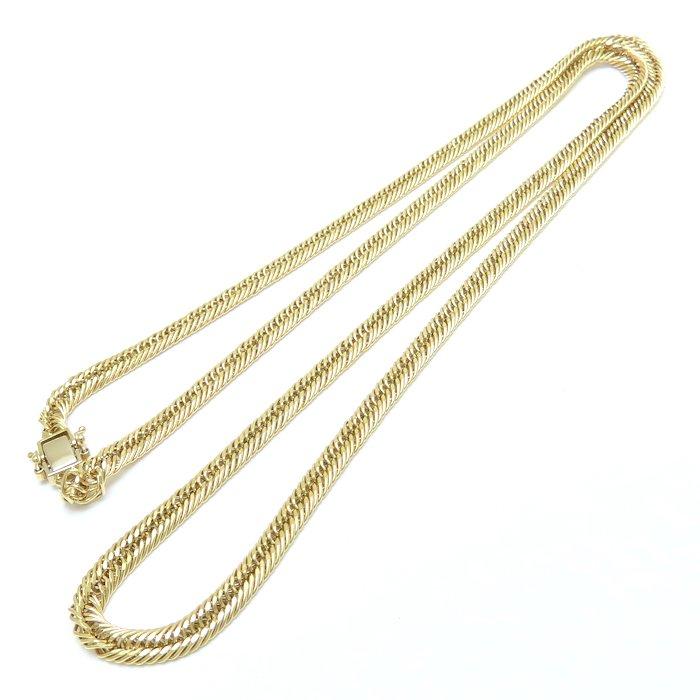 喜平ネックレス K18YG イエローゴールド 2面 トリプル 54.5cm 9.8g  