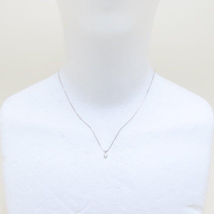 ダイヤモンド ネックレス 一粒ダイヤモンド0.10ct ベネチアンチェーン 
