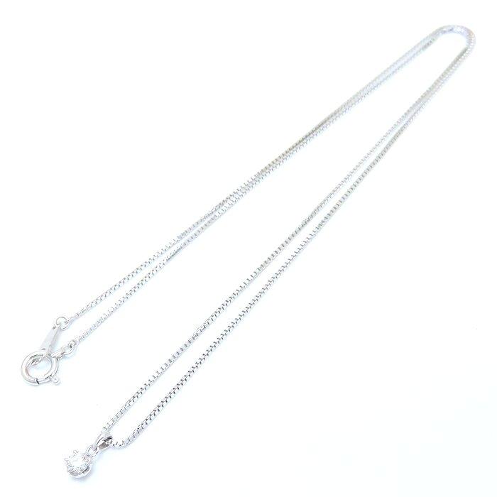 ダイヤモンド ネックレス 一粒ダイヤモンド0.10ct ベネチアンチェーン 