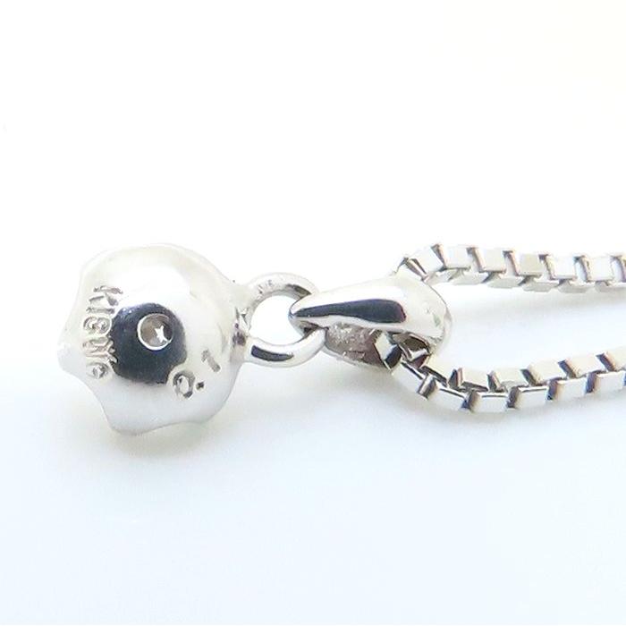 ダイヤモンド ネックレス 一粒ダイヤモンド0.10ct ベネチアンチェーン 