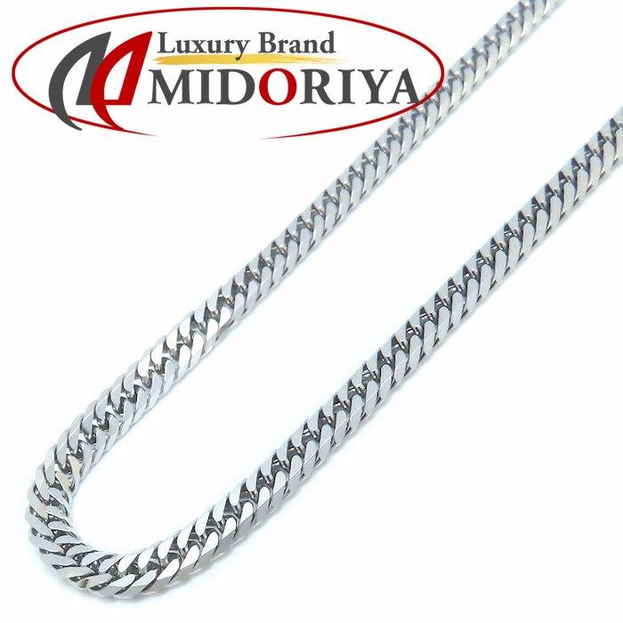 喜平ネックレス Pt850プラチナ 6面 ダブル 40cm 12.7g レディース