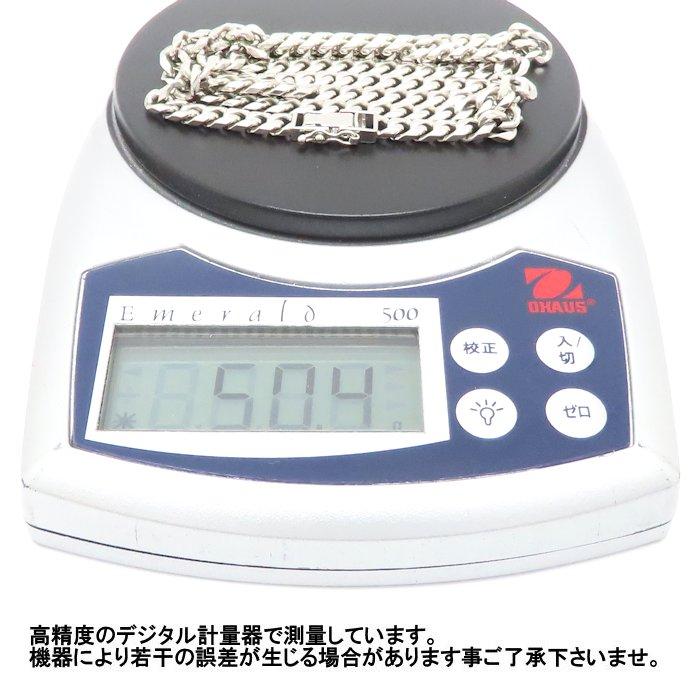 喜平ネックレス Pt850プラチナ メンズ 8面 シングル 50cm 50.4g/76407