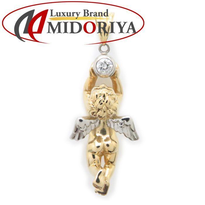 ペンダントトップ エンジェルモチーフ 1Pダイヤモンド0.17ct