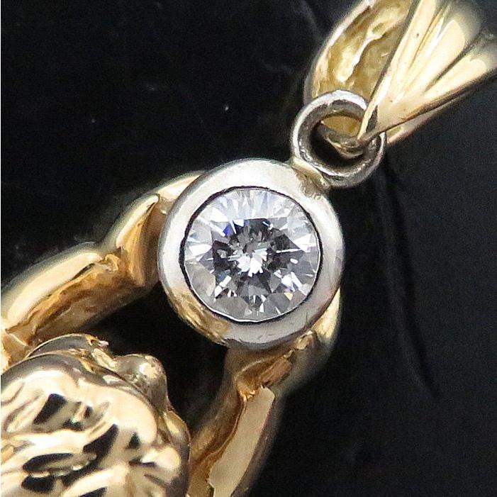 ペンダントトップ エンジェルモチーフ 1Pダイヤモンド0.17ct