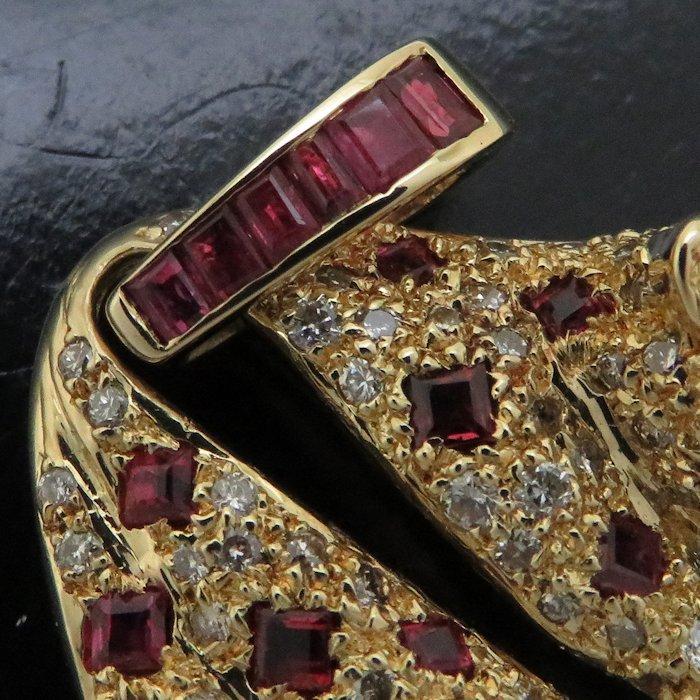 ペンダントトップ パンサーモチーフ ルビー1.99ct ダイヤモンド