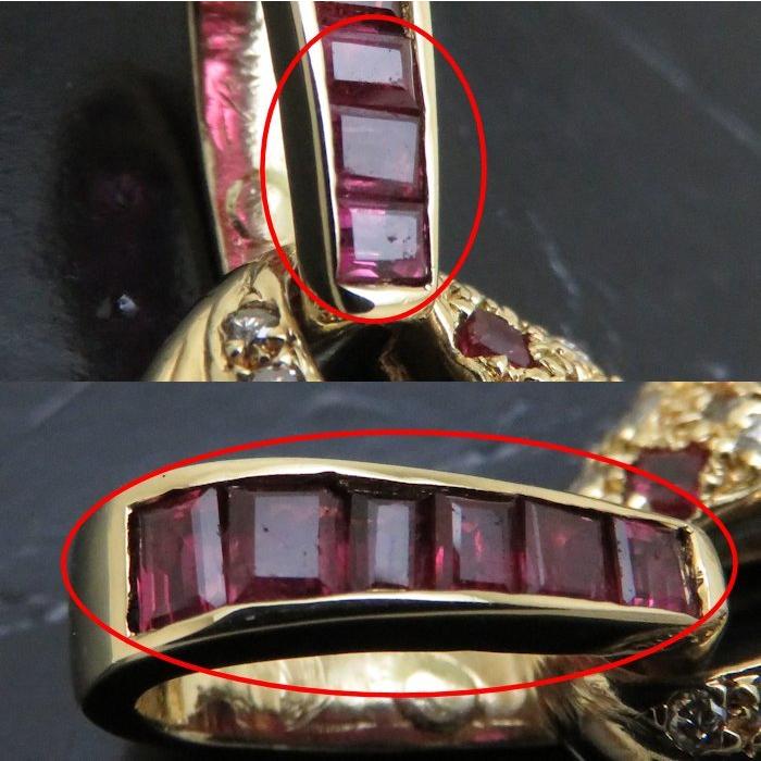 ペンダントトップ パンサーモチーフ ルビー1.99ct ダイヤモンド 