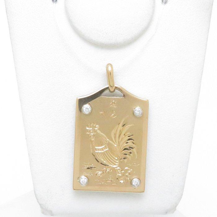 ペンダントトップ・チャーム リバーシブル ダイヤモンド0.25ct 鶏 