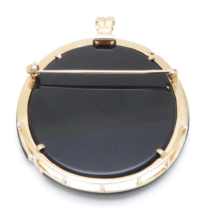 motif カメオ ブローチ ペンダントトップ 2WAY 兼用 女性モチーフ