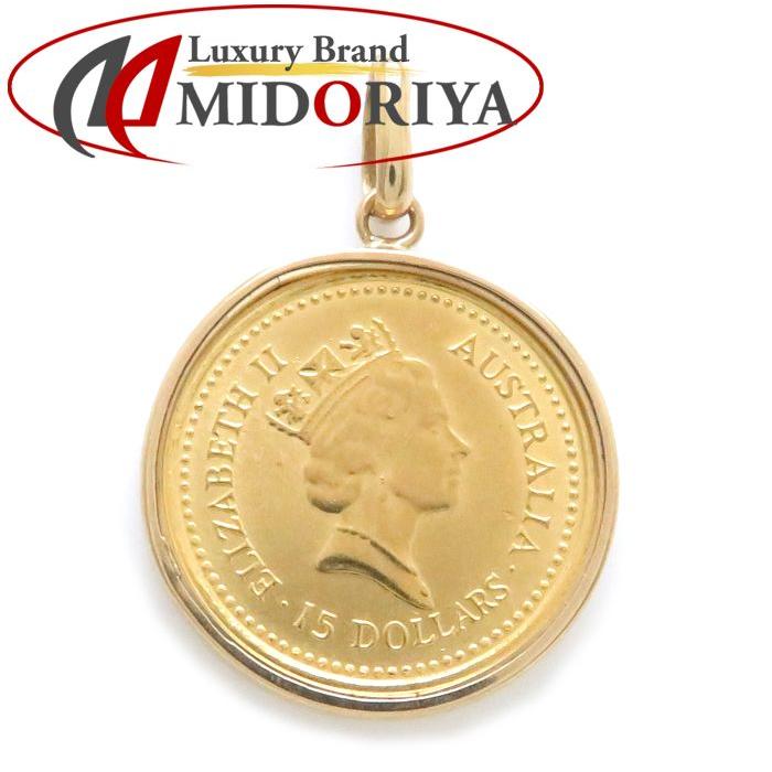 コイントップ 1/10oz ナゲットコイン K24 K18YG枠 3.8g エリザベス