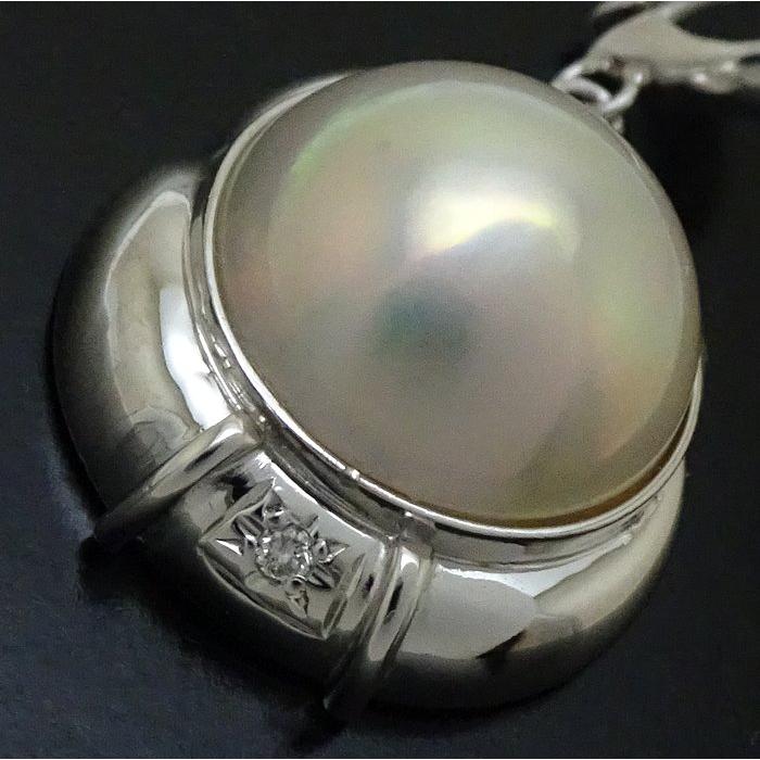 マベパール ペンダントトップ・チャーム 真珠 ダイヤモンド0.01ct