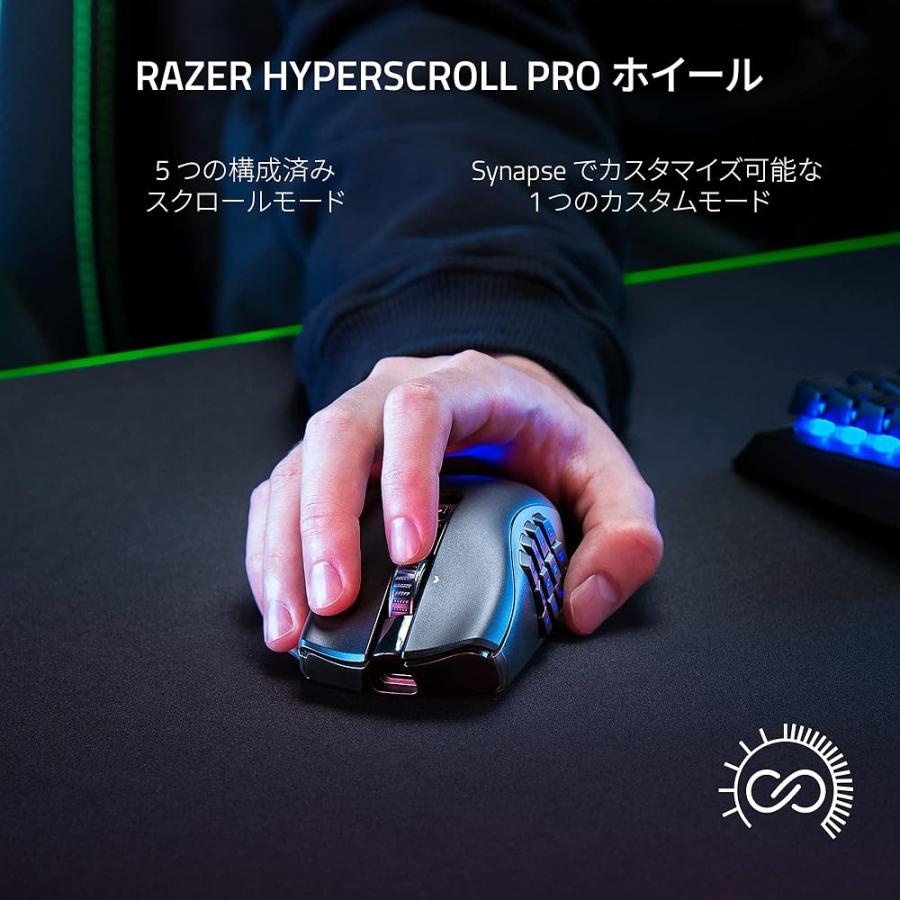Razer レイザー Naga V2 Pro ゲーミングマウス ワイヤレス 無線 最大19+1ボタン 多ボタン 多ボタンマウスの画像