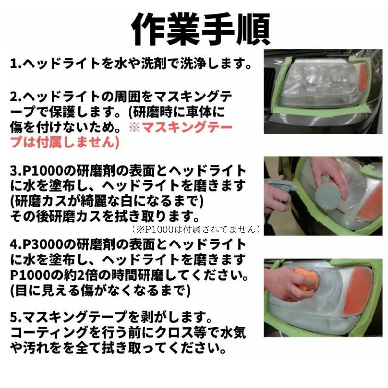 3M ヘッドライト クリアコート 2枚 研磨剤セット 米国製 コーティング