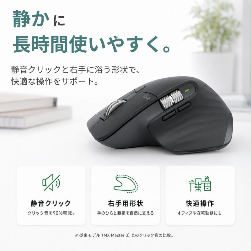logicool（ロジクール） マウス ワイヤレス mx master 3s グラファイト