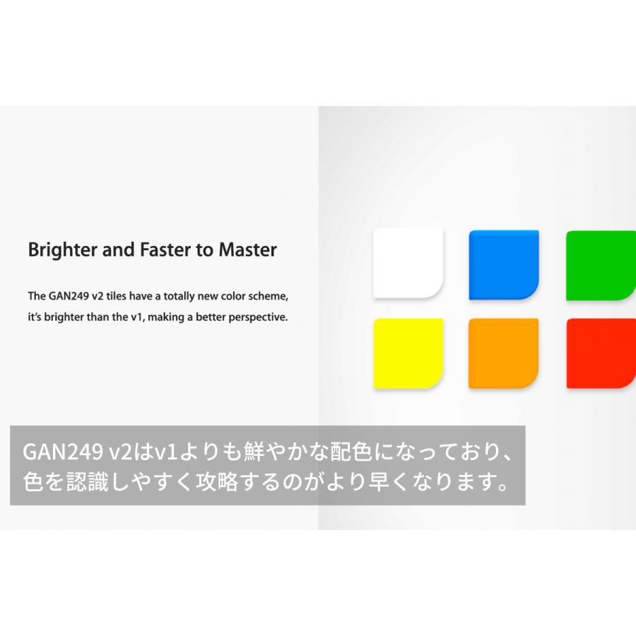 2024年版 GANCUBE GAN 249 v2 ステッカーレス 2x2 スピードキューブ ミニキューブ 2x2x2 ルービックキューブ ガンキューブ｜phatee｜05