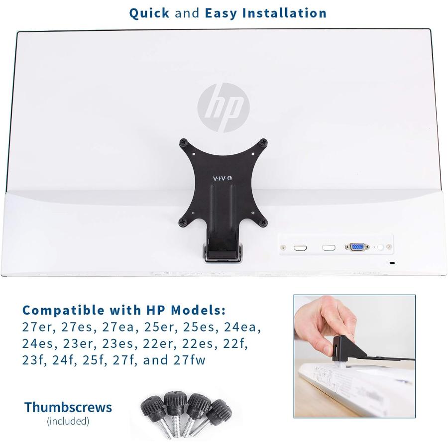 VIVO MOUNT-HP27ER クイックアタッチ VESA アダプター プレート ブラケット マウント モニター固定 取り付け 簡単 スチール製 HPモニター 輸入品 VIVO MOUNT-HP27ER クイックアタッチ VESA アダプター プレート ブラケット マウント モニター固定 取り付け 簡単 スチール製 HPモニター 輸入品