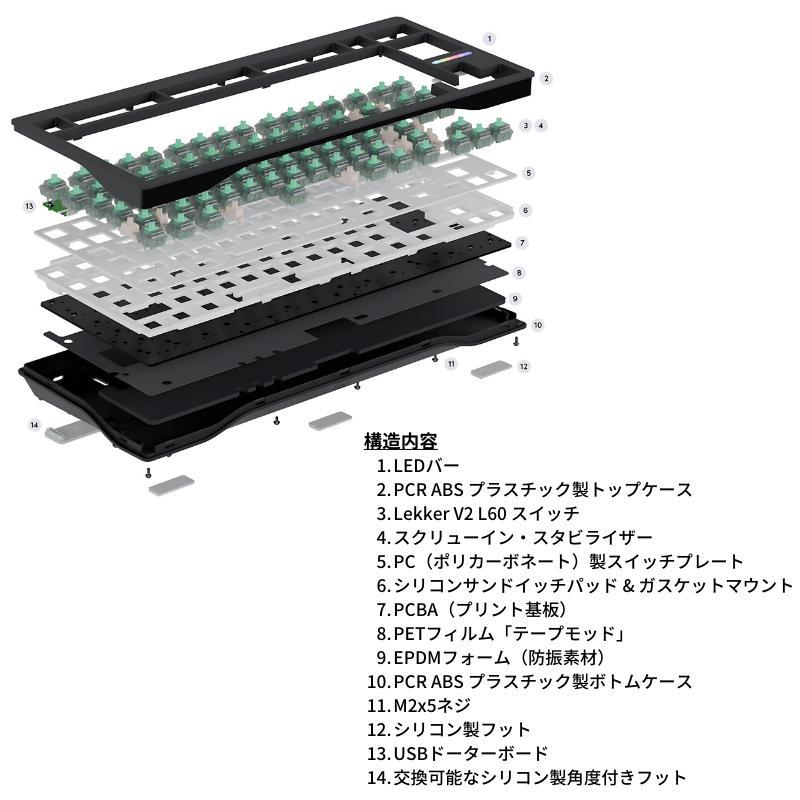 Wooting 80HE Linear60 v2 英語配列 US-ANSI ラピッドトリガー Wooting 80HE Linear60 v2 英語配列 US-ANSI ラピッドトリガー