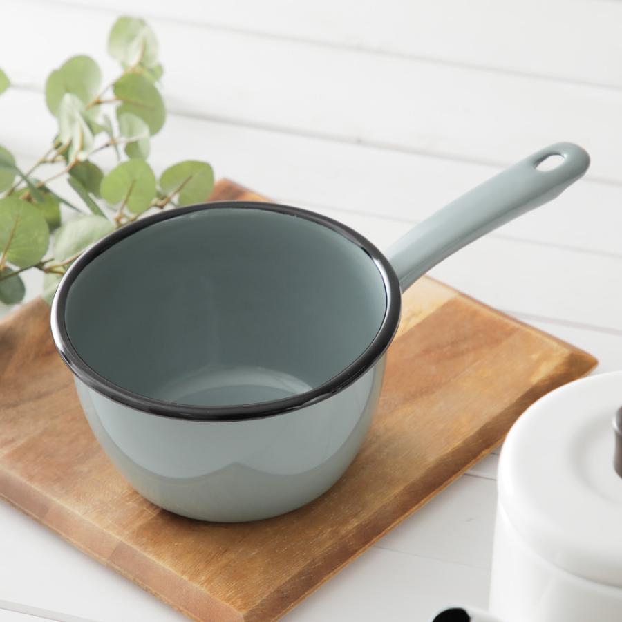 ミュンダー POT WITH HANDLE エナメル ミルクパン ホーロー