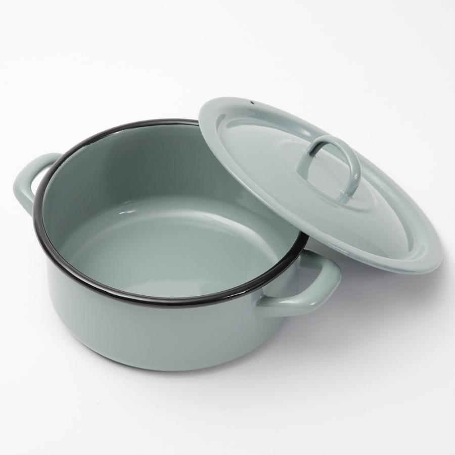 ミュンダー POT WITH LID 20cm エナメル ホーロー 両手鍋