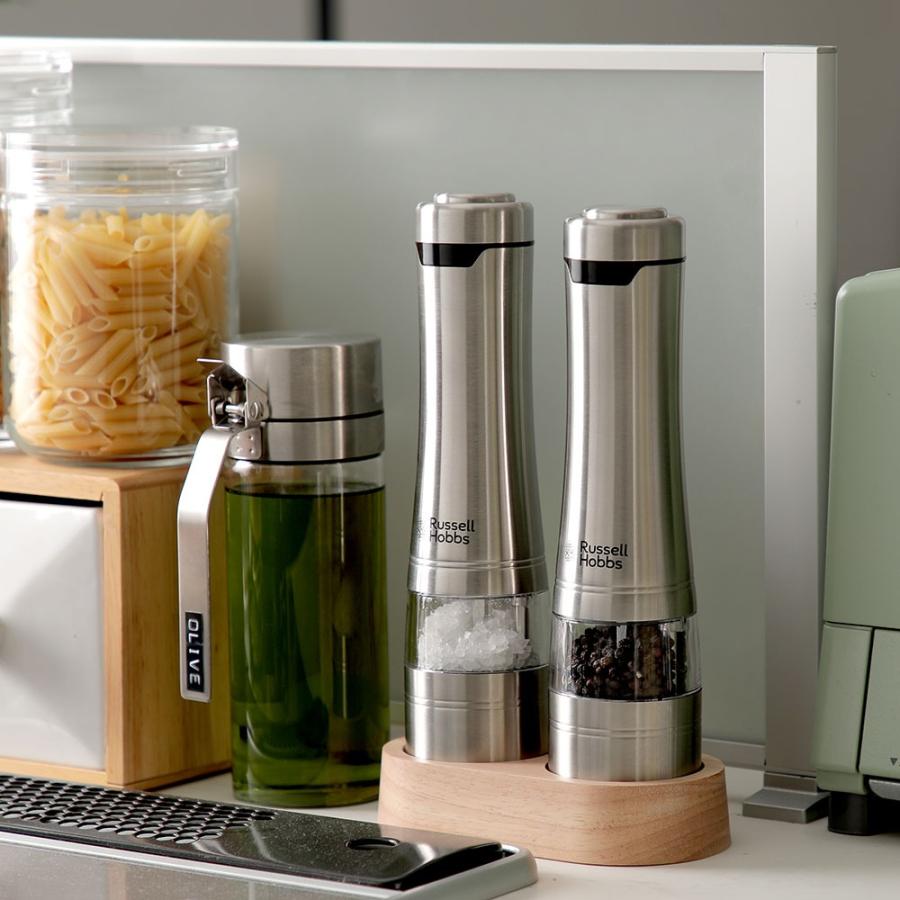 RUSSELL HOBBS 【レビュー特典あり】ラッセルホブス 電動ミル ソルト&ペッパーセット 正規品 7923JP ステンレス ウッドスタンド付き ラッピング無料 : フライパン専門店 鐵兎堂 TETTODO - 通販 - Yahoo!ショッピング RUSSELL HOBBS 【レビュー特典あり】ラッセルホブス 電動ミル ソルト&ペッパーセット 正規品 7923JP ステンレス ウッドスタンド付き ラッピング無料 : フライパン専門店 鐵兎堂 TETTODO - 通販 - Yahoo!ショッピング