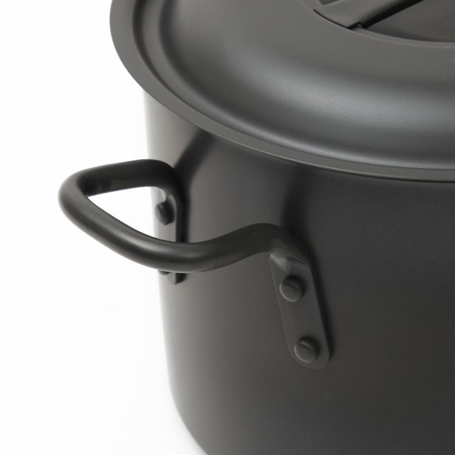 寸胴鍋 仔犬印 ブラックシリーズ 半寸胴鍋 24cm 両手鍋