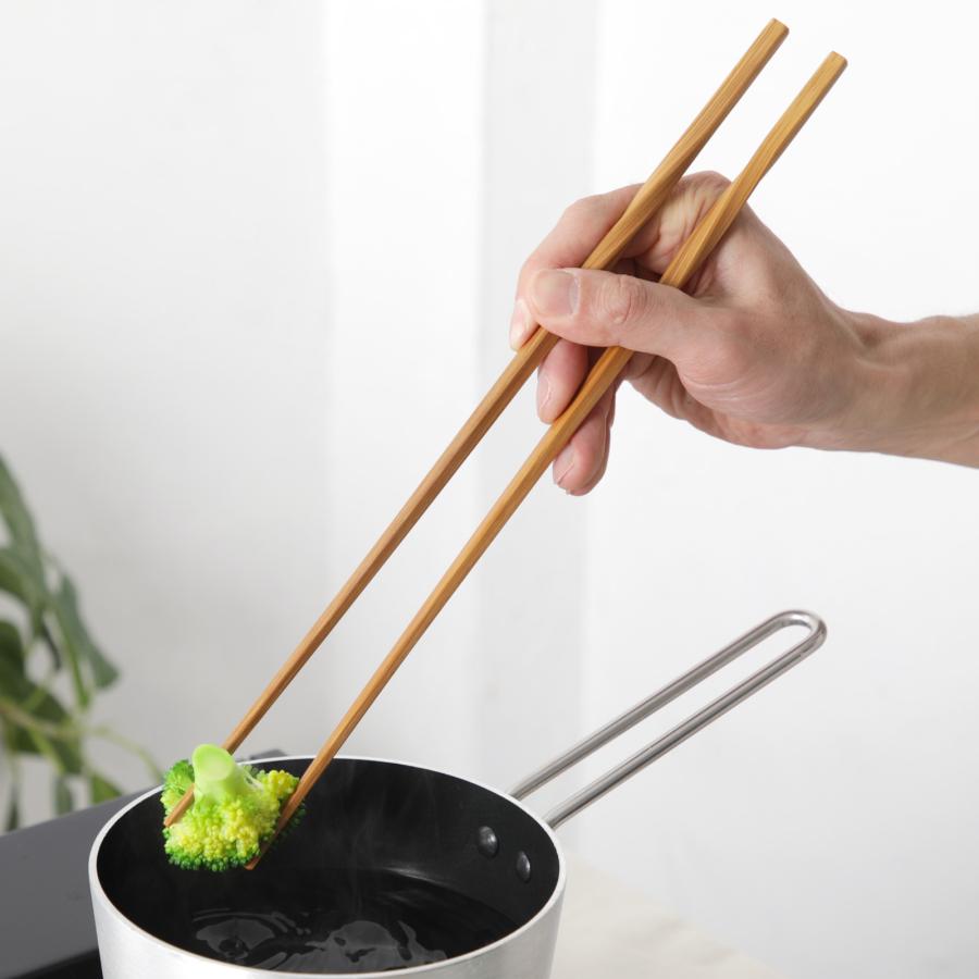 京都活具 菜箸 33cm 日本製 国産 孟宗竹 さいばし 竹製 箸先3mm 極細