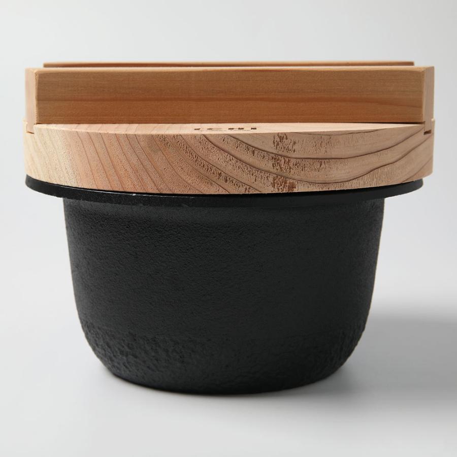 南部鉄 1CHI TETSUGAMA 鉄釜 IH対応 鉄鍋 南部鉄器 池永鉄工 焼杉の