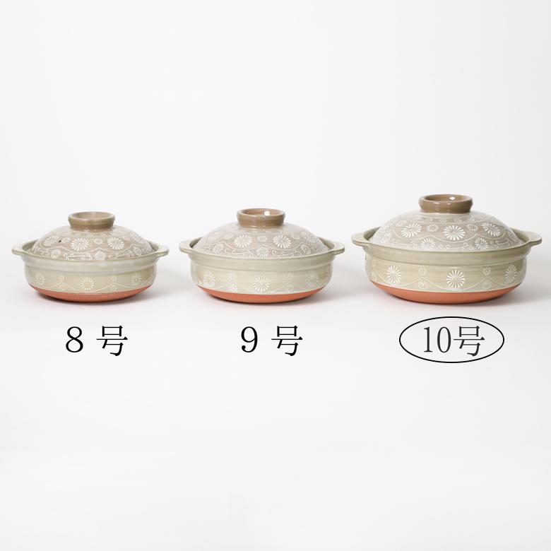 土鍋 五十鈴三島 万古焼 10号(5-6人用) 卓上鍋 JIS認証 内山製陶所