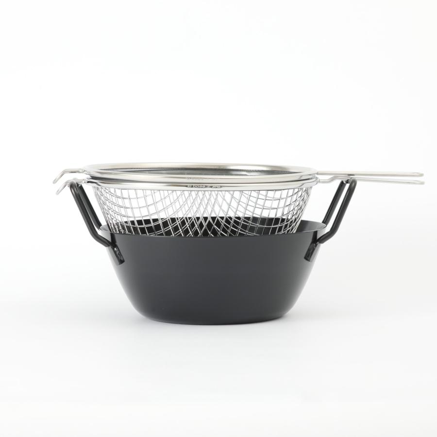 レビュー特典＆おまけ付 ラバーゼ 揚げ鍋 22cm セット LB-098 揚げかご