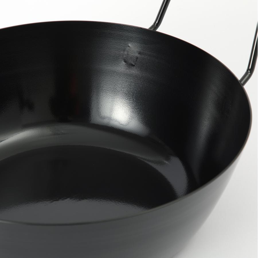 レビュー特典＆おまけ付 ラバーゼ 鉄揚げ鍋 28cm 揚げかご 油はね