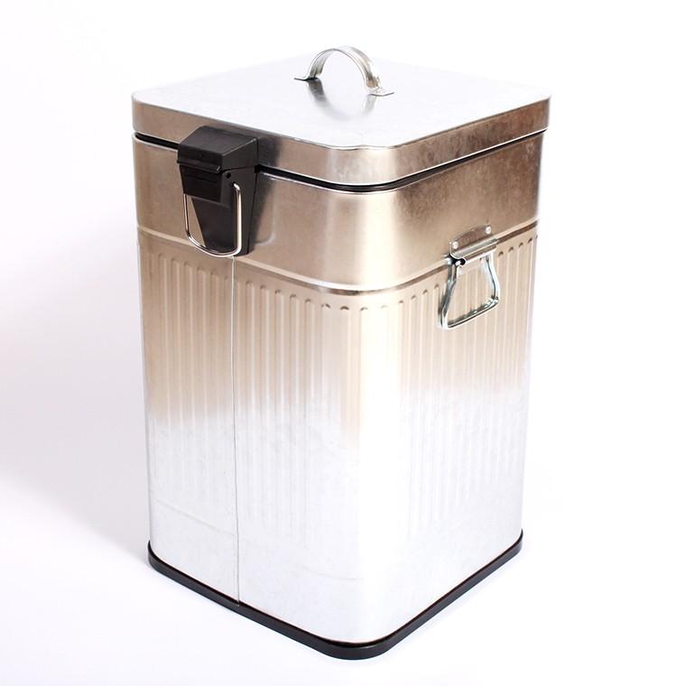 ゴミ箱 ペダル式 ブリキスクエアペダルビン20L : フライパン専門店 鐵