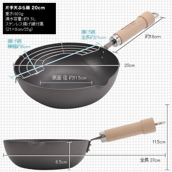 RIVER LIGHT（リバーライト） 厚板片手天ぷら鍋 20cm 極 JAPAN ガス