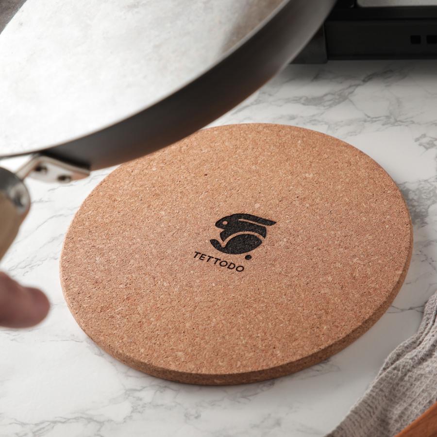 マウンテンリサーチ”Pot Mat” Aリースマーク型　トリコット　鍋敷き 鍋敷きにもなる コルク パンプロテクター コルクトリベット ナベシキ