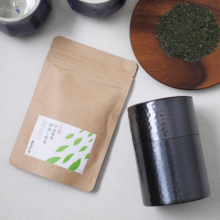 市場 茶筒 茶箕付き ステンレス製 槌目模様 市場 茶筒 茶箕付き ステンレス製 槌目模様