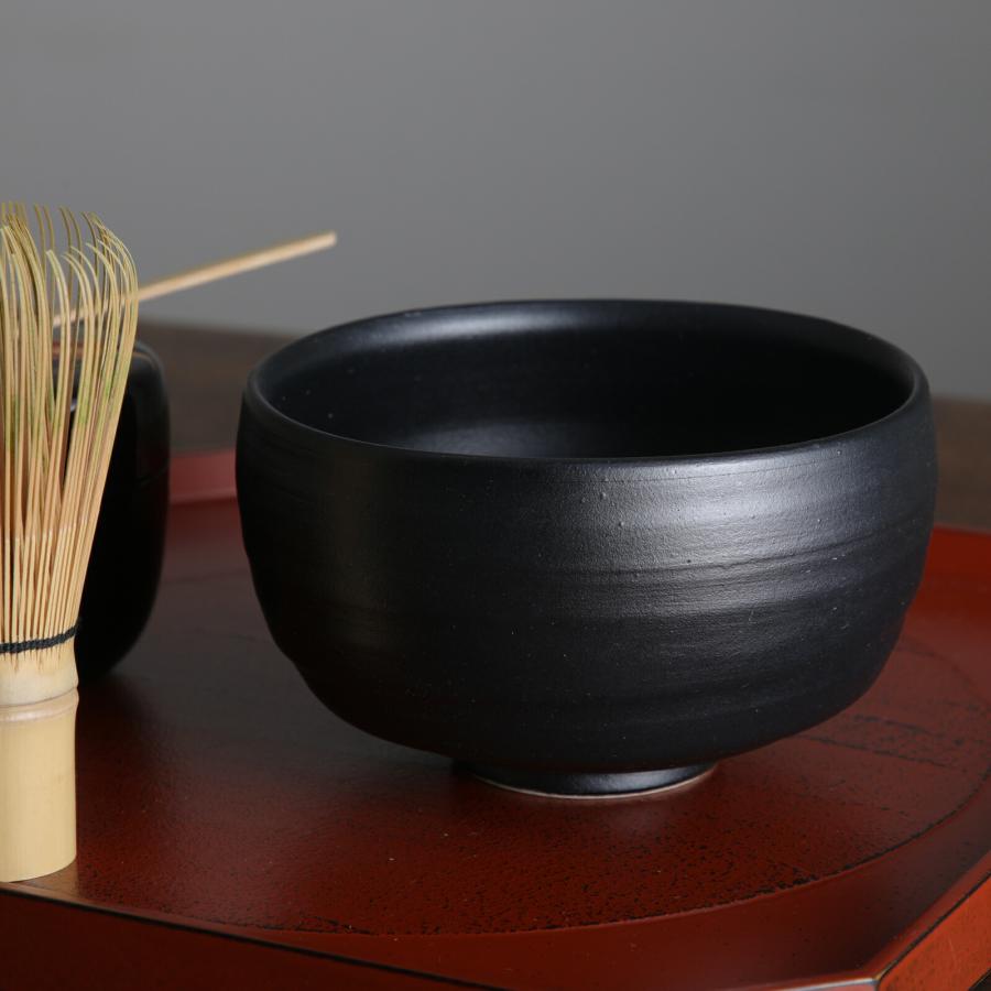 抹茶碗 黒 茶器 茶道用 お稽古用 お抹茶碗 九州 波佐見焼 : フライパン
